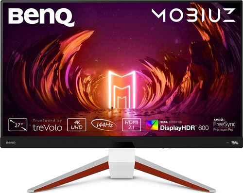 BenQ Mobiuz EX2710U - Écran LCD - 27"" - 3840 x 2160 4K @ 144 Hz - IPS - 600 cd/m² - 1000:1 - DisplayHDR 600 - 1 ms - 2xHDMI, DisplayPort - haut-parleurs avec subwoofer État correct - BenQ reconditionné disponible sur Fnac