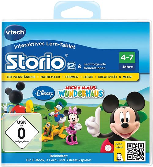 VTech 80-230404 Jeu éducatif pour Storio 2, Storio 3S Thème : la Maison de Mickey [Français Non Garanti] État correct - VTech reconditionné disponible sur Fnac
