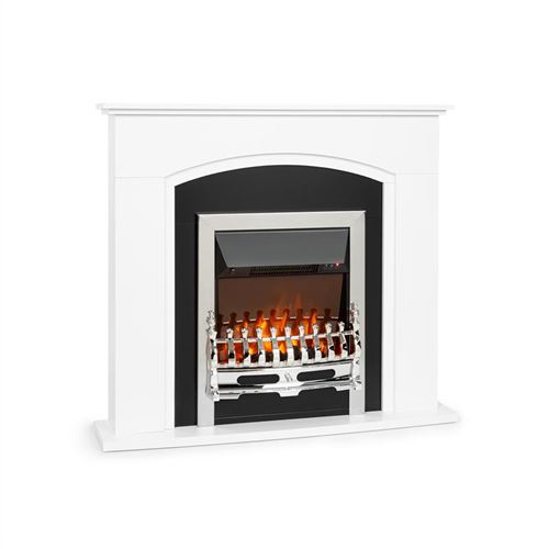 Chauffage électrique - Klarstein Verbier - Fausse cheminée - 1000/2000W - Télécommande - Blanc État correct - Klarstein reconditionné disponible sur Fnac