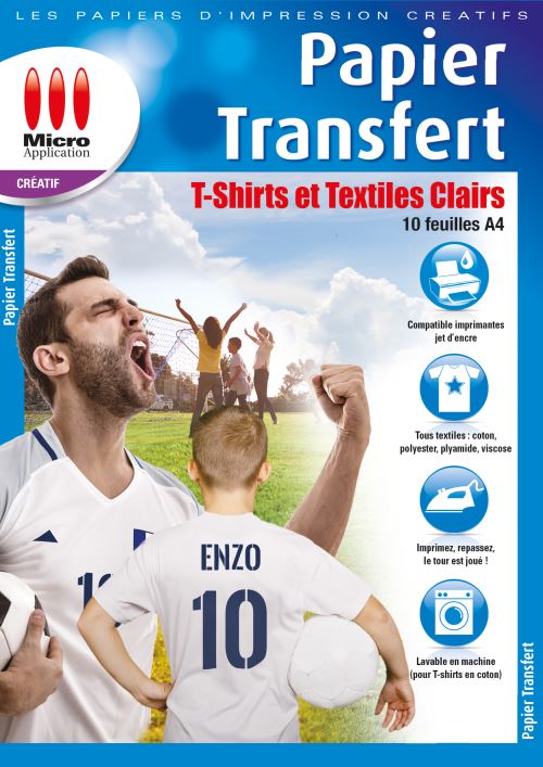 Acheter Micro Application transfert pour textiles clairs État correct - 22,07 € Micro Application transfert pour textiles clairs État correct - Micro Application reconditionné disponible sur Fnac