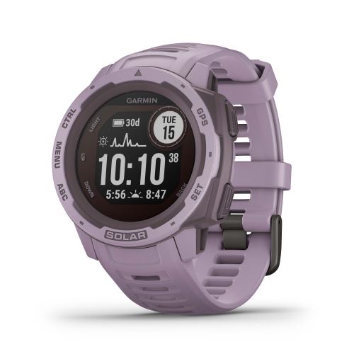 Montre connectée Garmin Instinct Solar Mauve État correct - Garmin reconditionné disponible sur Fnac