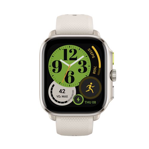 Montre connectée Amazfit Cheetah Square AI Winner Doré avec bracelet en silicone Beige État correct - Amazfit reconditionné disponible sur Fnac