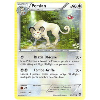 Carte Pokemon - XY11- Offensive vapeur - Persian - PV 90 - 89/114 - Peu Commune - VF État correct - Asmodee reconditionné disponible sur Fnac