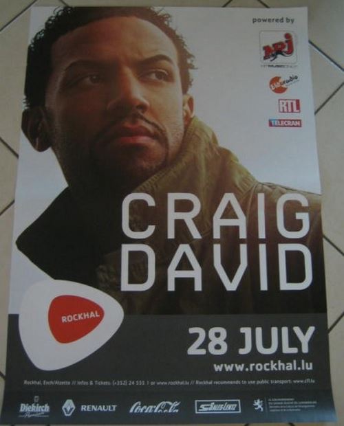 Craig David - 60x84 cm - AFFICHE / POSTER État correct - N/A reconditionné disponible sur Fnac