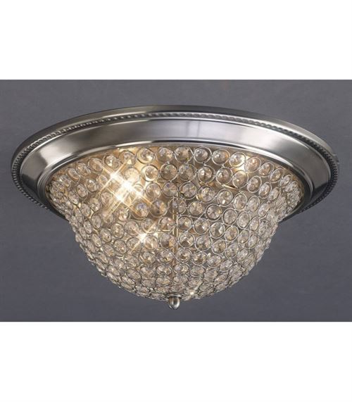 Plafonnier Paloma Small 2 Ampoules nickel satiné/cristal État correct - N/A reconditionné disponible sur Fnac