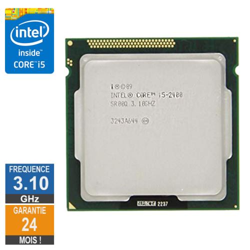 Processeur Intel Core I5-2400 3.10GHz SR00Q LGA1155 6Mo État correct - Intel reconditionné disponible sur Fnac