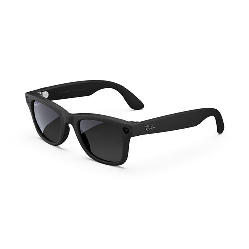 Lunettes connectées IA Meta Ray-Ban Wayfarer (Gen 1) Monture Noir mat taille standard État correct - Meta reconditionné disponible sur Fnac