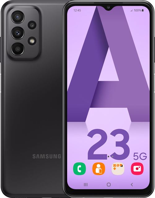 Smartphone Samsung Galaxy A23 6.6"" 5G Double SIM 64 Go Noir État correct - Samsung reconditionné disponible sur Fnac