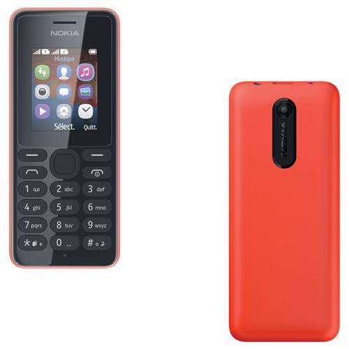 Nokia 108, Double SIM, Rouge État correct - Nokia reconditionné disponible sur Fnac