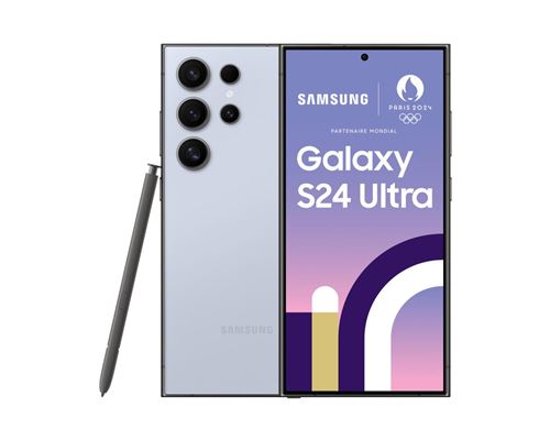 Samsung Galaxy S24 Ultra - Online Exclusive - 5G smartphone - double SIM - RAM 12 Go / Mémoire interne 1 To - écran OEL - 6.8"" - 3120 x 1440 pixels (120 Hz) - 4x caméras arrière 200 MP, 50 MP, 12 MP, 10 MP - front camera 12 MP - bleu titane État correct - N/A reconditionné disponible sur Fnac
