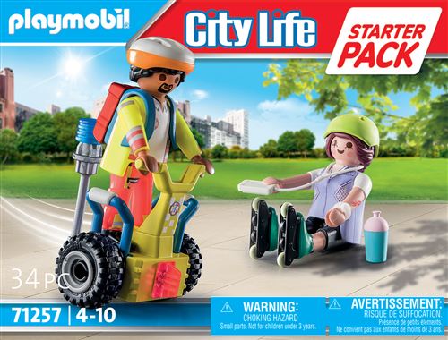 Playmobil City Life 71257 Starter Pack Secouriste avec gyropode État correct - Playmobil reconditionné disponible sur Fnac