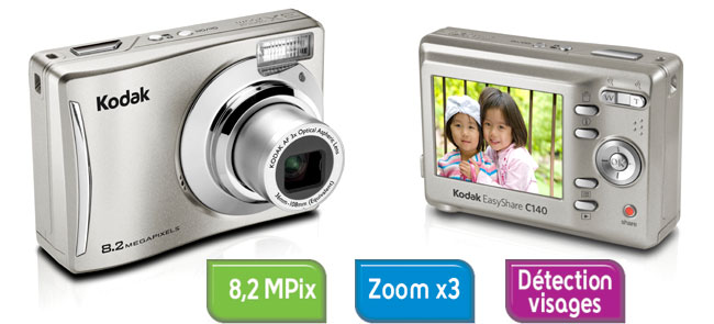 Kodak EasyShare C140 Silver État correct - Kodak reconditionné disponible sur Fnac