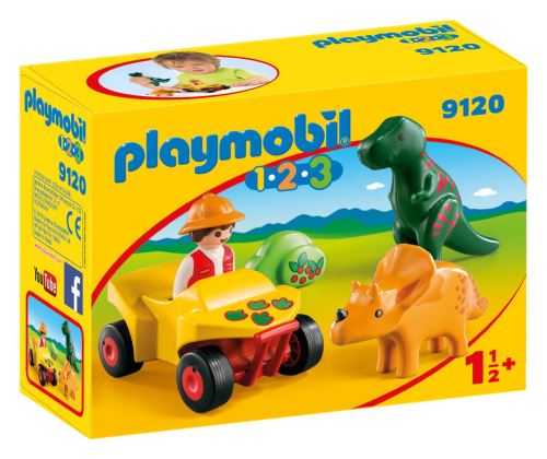 Playmobil 1.2.3 9120 Explorateur et dinosaures État correct - Playmobil reconditionné disponible sur Fnac