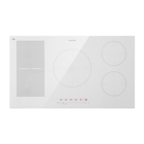 Table de cuisson - Klarstein Delicatessa 90 Hybrid - Plaque vitrocéramique - 7400W - Minuterie - Blanc État correct - N/A reconditionné disponible sur Fnac