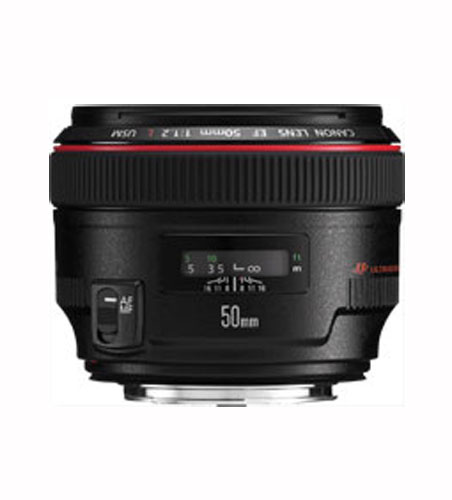 Objectif reflex Canon EF 50mm f/1,2 L USM Noir État correct -  reconditionné disponible sur Fnac