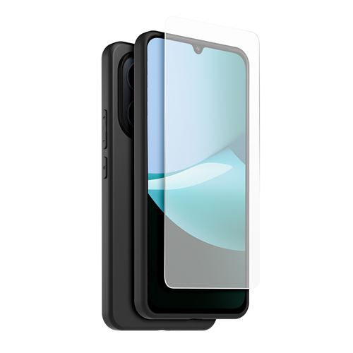 Pack Coque arrière semi-rigide et Protège-écran en verre trempé Made For Xiaomi Noir et Transparent pour Redmi 15C État correct - Xiaomi reconditionné disponible sur Fnac