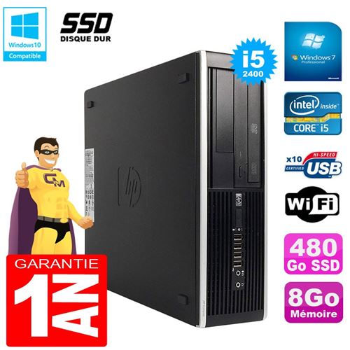 Pc hp compaq pro 6300 sff i5-2400 ram 8go disque 480go ssd graveur dvd wifi w7 État correct - Hewlett-Packard reconditionné disponible sur Fnac