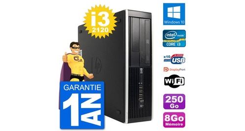 Pc hp compaq 6200 pro sff intel i3-2120 ram 8go disque dur 250go windows 10 wifi État correct - N/A reconditionné disponible sur Fnac