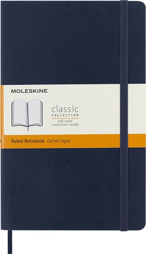Acheter Carnet classique grand format ligné Moleskine Couverture souple Bleu Saphir État correct - 35,04 € Carnet classique grand format ligné Moleskine Couverture souple Bleu Saphir État correct - Moleskine reconditionné disponible sur Fnac