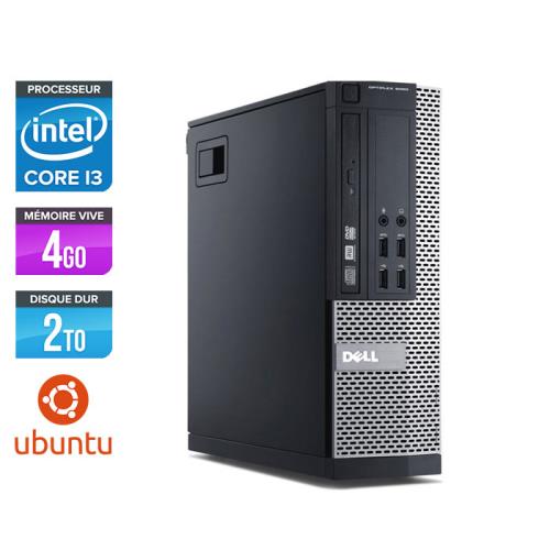 Unité centrale Dell Optiplex 7010 SFF - Noir - Intel Core i3-3220 / 3.30 GHz - RAM 4 Go - HDD 2 To - DVD - Gigabit Ethernet - Ubuntu - Linux État correct - Dell reconditionné disponible sur Fnac