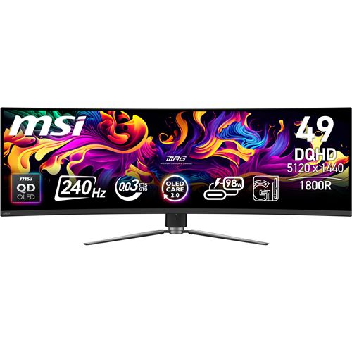 Acheter Ecran PC Gaming MSI MPG 491CQPX QD-OLED 49"" incurvé UWQHD État correct - 719,99 € Ecran PC Gaming MSI MPG 491CQPX QD-OLED 49"" incurvé UWQHD État correct - MSI reconditionné disponible sur Fnac