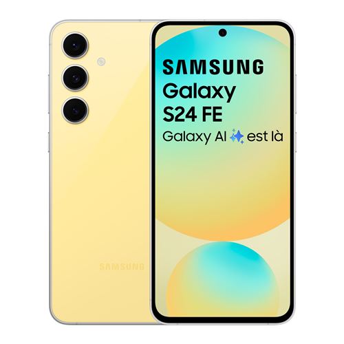 Smartphone Samsung Galaxy S24 FE 5G 256 Go Jaune État correct - Samsung reconditionné disponible sur Fnac