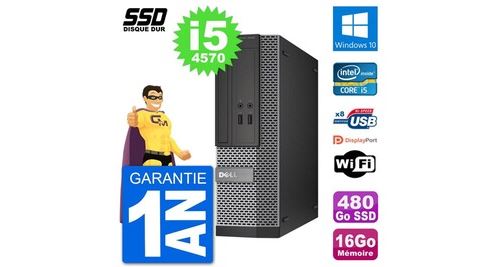 Pc dell optiplex 3020 sff i5-4570 ram 16go ssd 480go windows 10 wifi État correct - N/A reconditionné disponible sur Fnac
