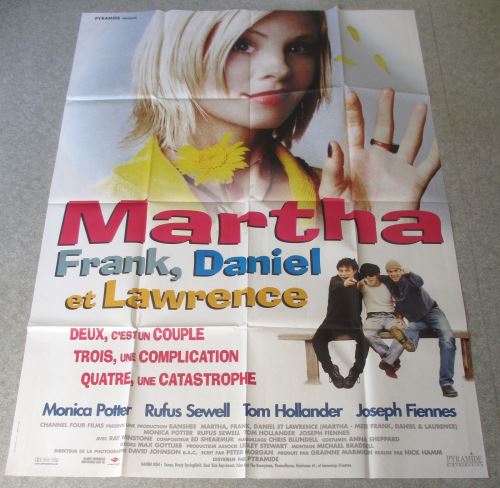 Acheter Martha, Franck, Daniel et Lawrence AFFICHE CINEMA ORIGINALE État correct - 22,99 € Martha, Franck, Daniel et Lawrence AFFICHE CINEMA ORIGINALE État correct - N/A reconditionné disponible sur Fnac