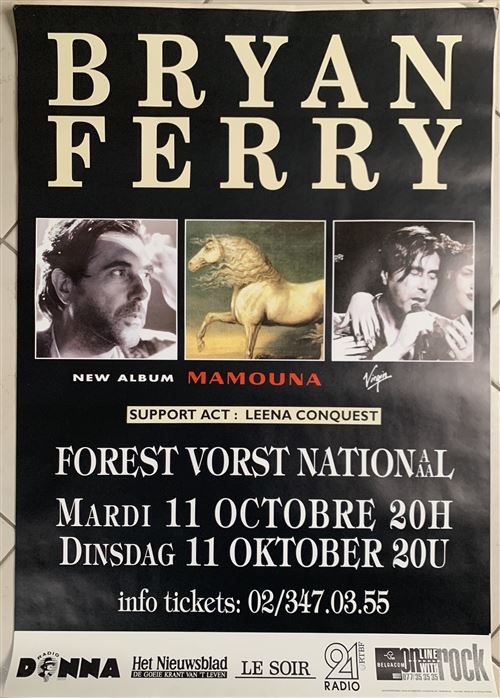 Acheter Bryan FERRY - Live Mamouna 1988 - 70x100cm - Affiche État correct - 39,99 € Bryan FERRY - Live Mamouna 1988 - 70x100cm - Affiche État correct - N/A reconditionné disponible sur Fnac