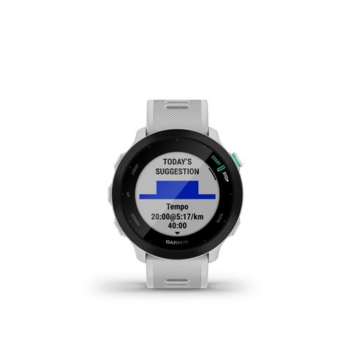 Acheter Montre connectée Garmin Forerunner 55 Blanc État correct - 235,70 € Montre connectée Garmin Forerunner 55 Blanc État correct - Garmin reconditionné disponible sur Fnac