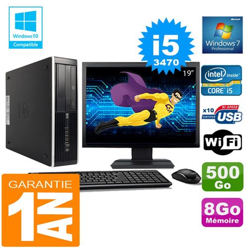 Pc hp compaq 8300 sff core i5-3470 ram 8go disque 500 go wifi w7 ecran 19' État correct - Hewlett-Packard reconditionné disponible sur Fnac
