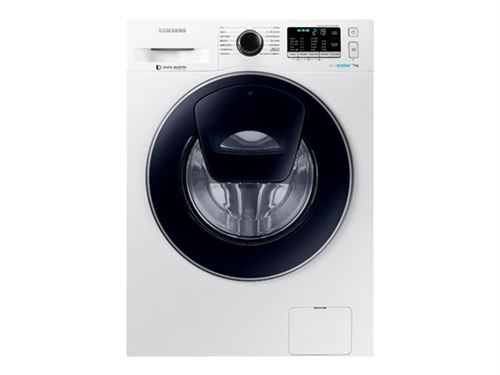Samsung WW8BK5210UW - Machine à laver - largeur : 60 cm - profondeur : 63.5 cm - hauteur : 85 cm - chargement frontal - 8 kg - 1200 tours/min - blanc/noir État correct - Samsung reconditionné disponible sur Fnac