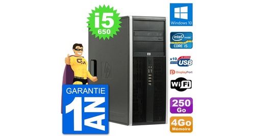 Pc tour hp 8100 elite intel core i5-650 ram 4go disque dur 250go windows 10 wifi État correct - N/A reconditionné disponible sur Fnac