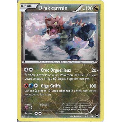 Carte Pokemon - XY11 - Offensive Vapeur - Drakkarmin - PV 120 - 83/114 - Holo Reverse - VF État correct - Asmodee reconditionné disponible sur Fnac
