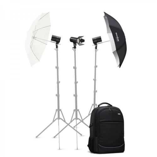 Kit de trois flash avec sac à dos Godox AD100Pro Noir + Accessories État correct - Godox reconditionné disponible sur Fnac