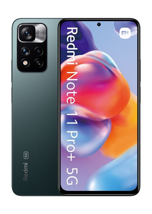 Smartphone Xiaomi Redmi Note 11 Pro+ 6,67"" 5G 128 Go Double SIM Vert forêt État correct - Xiaomi reconditionné disponible sur Fnac