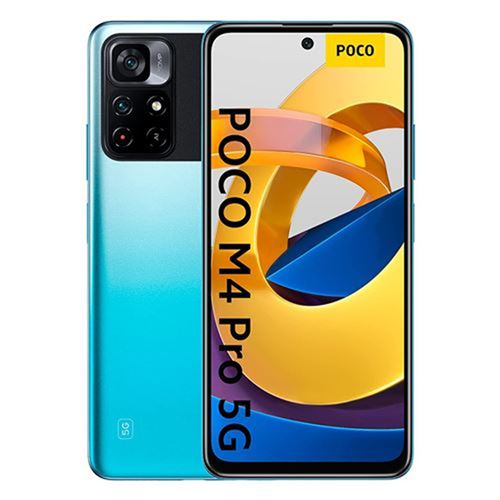 Xiaomi POCO M4 Pro 5G - 5G smartphone - double SIM - RAM 6 Go / Mémoire interne 128 Go - microSD slot - Écran LCD - 6.6"" - 2400 x 1080 pixels (90 Hz) - 2x caméras arrière 50 MP, 8 MP - front camera 16 MP - bleu cool État correct - N/A reconditionné disponible sur Fnac