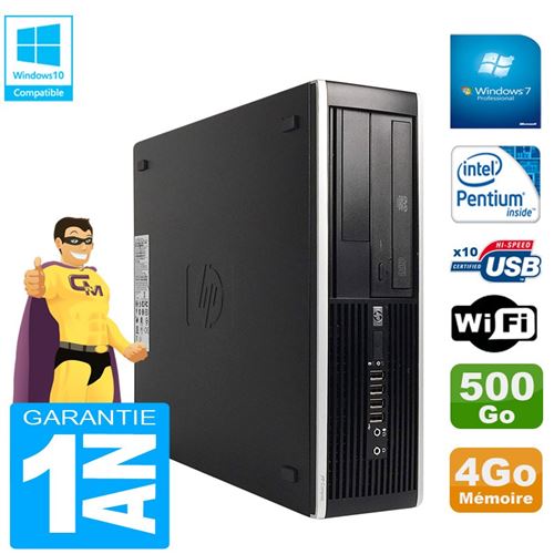 Pc hp compaq pro 6300 sff g630 ram 4go disque 500go graveur dvd wifi w7 État correct - Hewlett-Packard reconditionné disponible sur Fnac