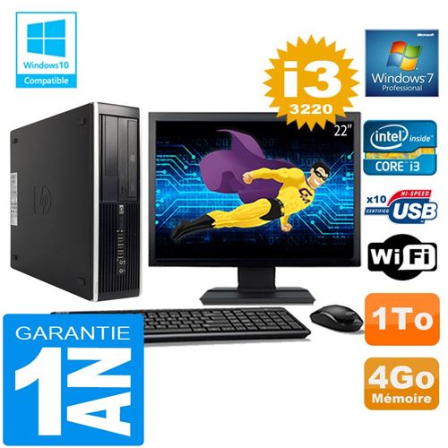 Pc hp compaq 8300 sff core i3-3220 ram 4go disque 1 to wifi w7 ecran 22' État correct - Hewlett-Packard reconditionné disponible sur Fnac