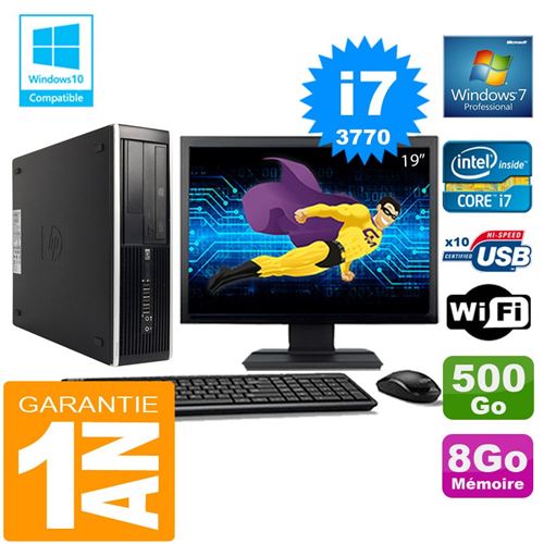 Pc hp compaq 8300 sff core i7-3770 ram 8go disque 500 go wifi w7 ecran 19' État correct - Hewlett-Packard reconditionné disponible sur Fnac