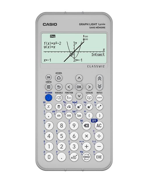Acheter Calculatrice scientifique Casio Graph Light Gris État correct - 44,99 € Calculatrice scientifique Casio Graph Light Gris État correct - Casio reconditionné disponible sur Fnac
