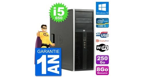 Pc tour hp 8100 elite intel core i5-650 ram 8go disque dur 250go windows 10 wifi État correct - N/A reconditionné disponible sur Fnac