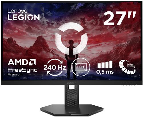 Ecran PC Gaming Lenovo Legion 27-15 27"" 240 Hz Full HD Noir corbeau État correct - Lenovo reconditionné disponible sur Fnac