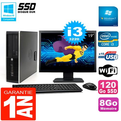 Pc hp compaq 8300 sff ecran 19' core i3-3220 ram 8go disque 120 go ssd wifi w7 État correct - Hewlett-Packard reconditionné disponible sur Fnac