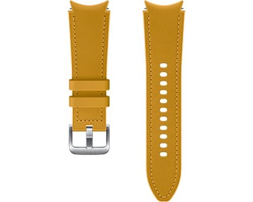 Bracelet hybride en cuir pour montre connectée Samsung Galaxy Watch4 Classic S/L Jaune moutarde État correct - Samsung reconditionné disponible sur Fnac