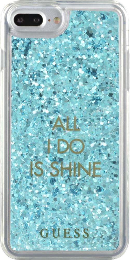 Coque rigide liquide Guess avec paillettes bleues pour iPhone 6 Plus, 6s Plus, 7 Plus et 8 Plus État correct - Guess reconditionné disponible sur Fnac