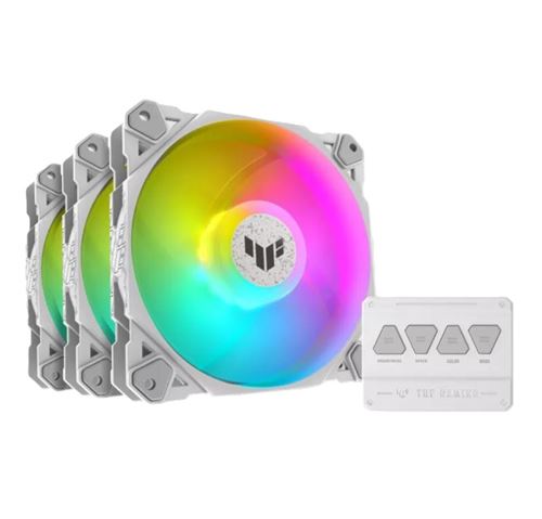 Pack de 3 ventilateurs PC ASUS TUF GAMING TF120 ARGB 120 mm blanc État correct - Asus reconditionné disponible sur Fnac
