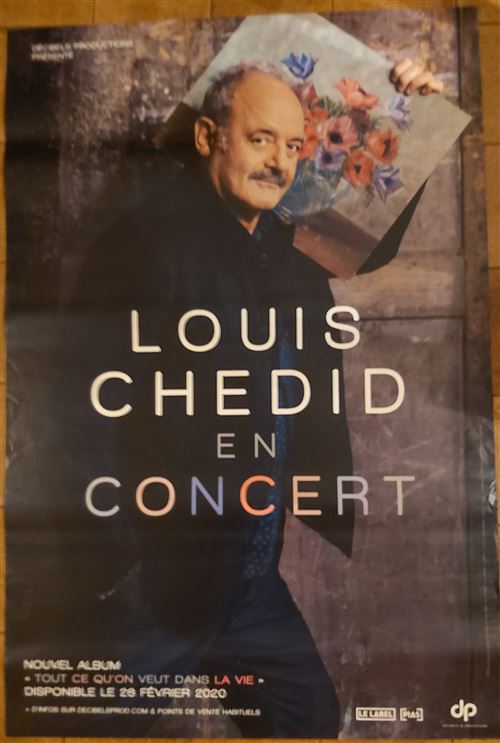 Louis CHEDID - En Concert 2020 - 40x60cm - Affiche État correct - N/A reconditionné disponible sur Fnac