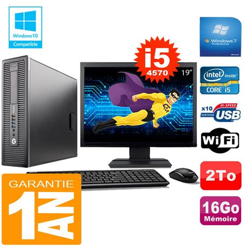 Acheter Pc hp elitedesk 800 g1 sff core i5-4570 16go disque 2 to wifi w7 ecran 19' État correct - 309,00 € Pc hp elitedesk 800 g1 sff core i5-4570 16go disque 2 to wifi w7 ecran 19' État correct - Hewlett-Packard reconditionné disponible sur Fnac