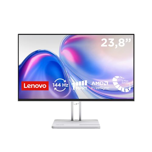Ecran PC Lenovo L24-45 23,8"" Full HD Gris nuage État correct - Lenovo reconditionné disponible sur Fnac